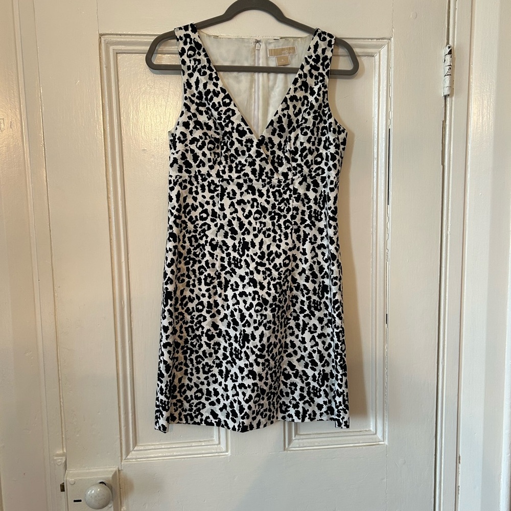 Michael Kors Monochrome Animal Print Dress size 8